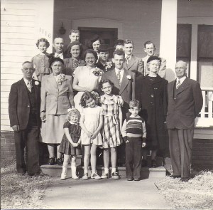 The wedding of Wallace and Helen. The two youngest children belong to Frances and Gloyd.